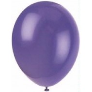 Midnight Purple Latex Balloons x10